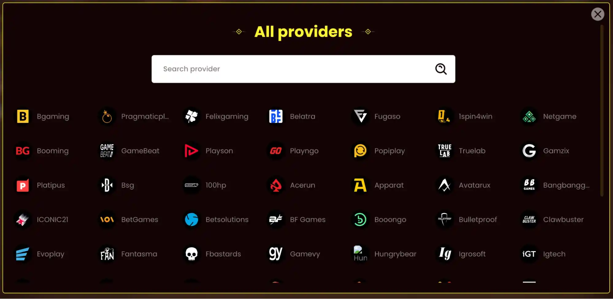dragon slots providers