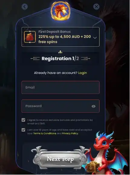 dragon slots registration