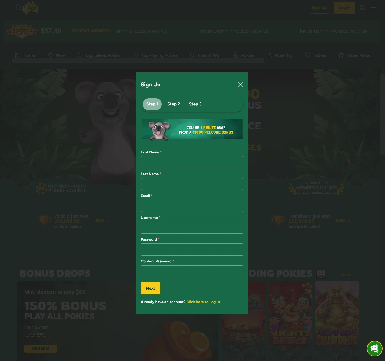 fair go casino registration