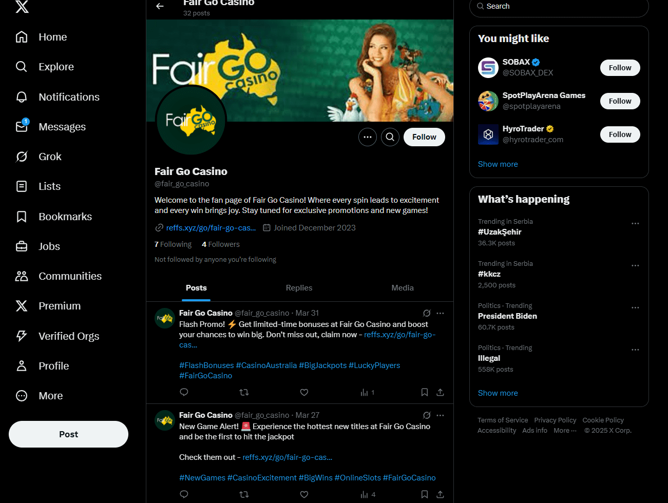 fair go casino social media