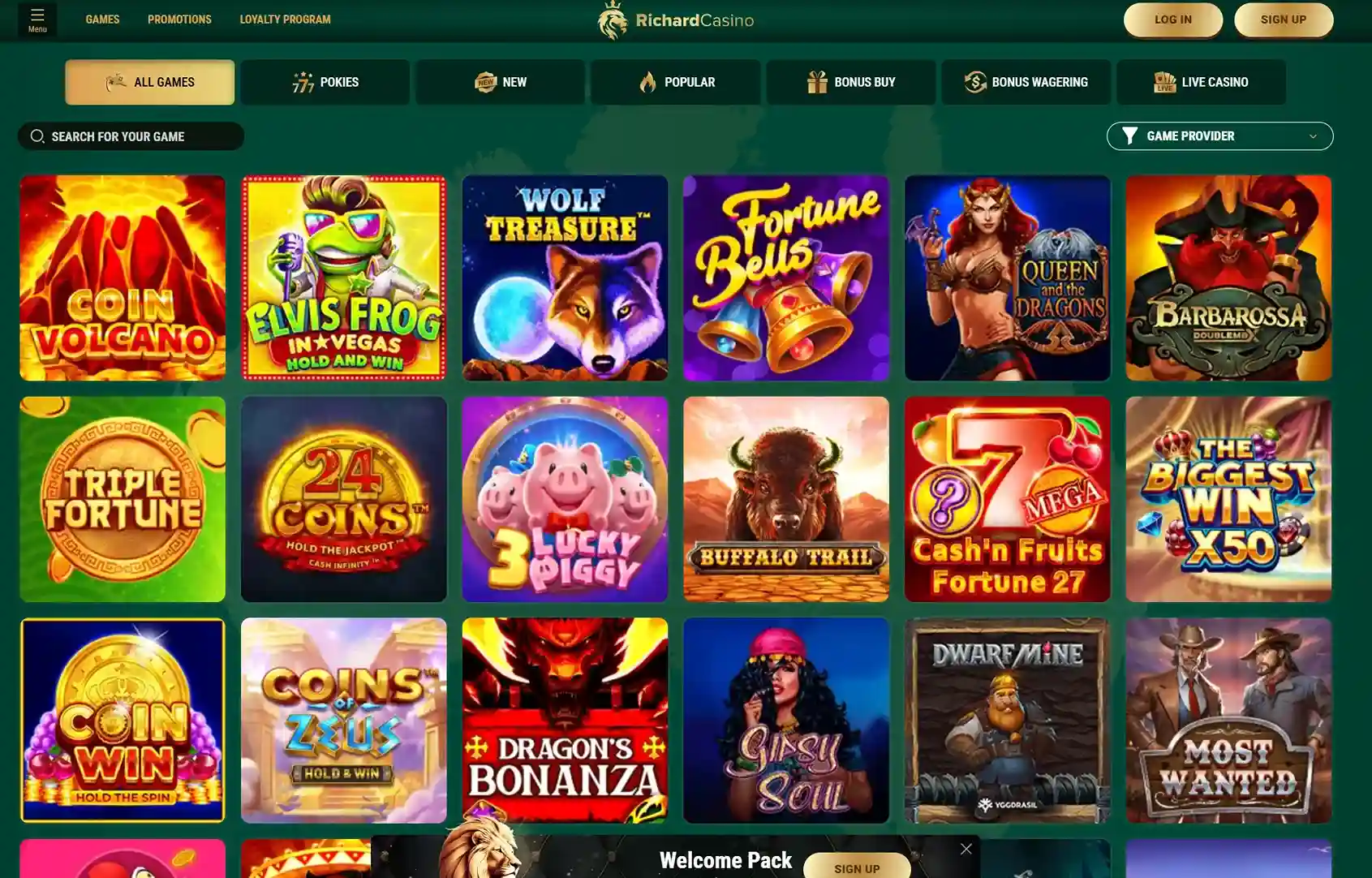 richard casino games