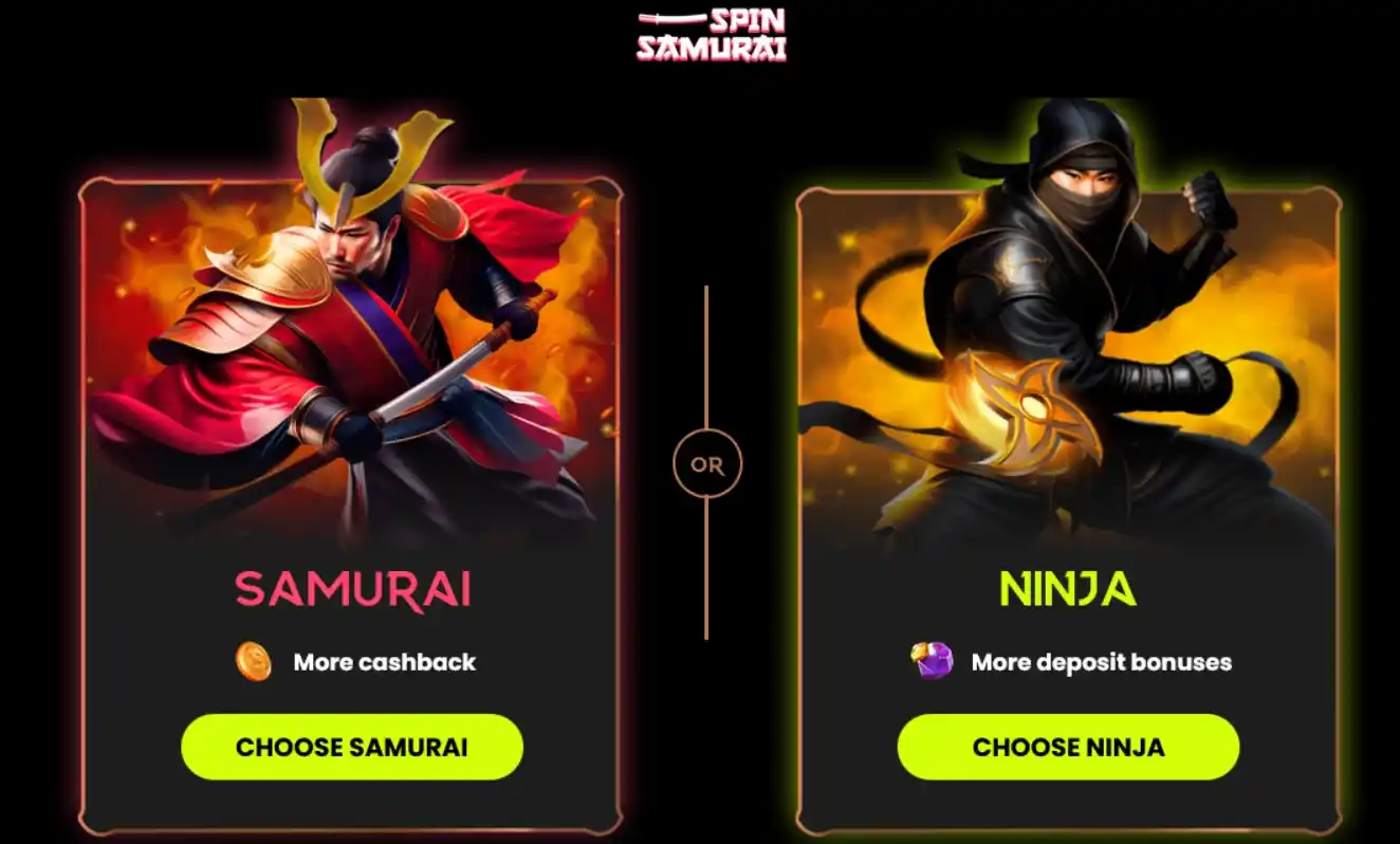 spin samurai choose