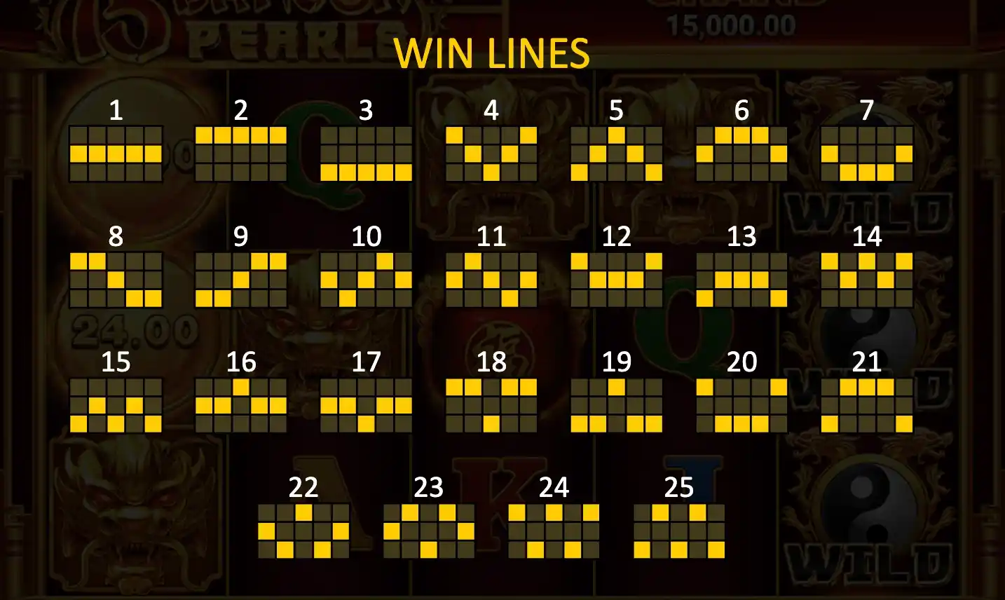 15 dragon pearls win lines