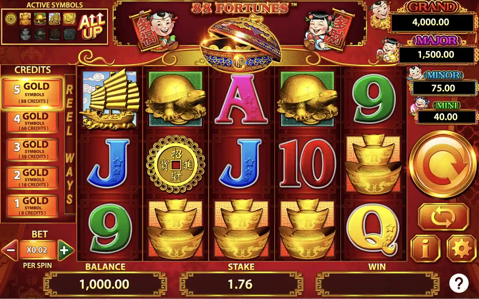 88 fortunes slot
