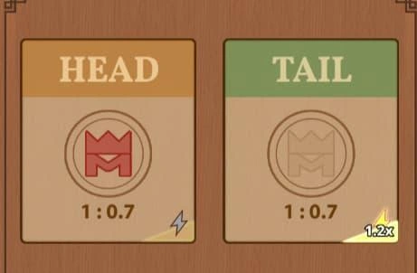 coin toss payout symbols
