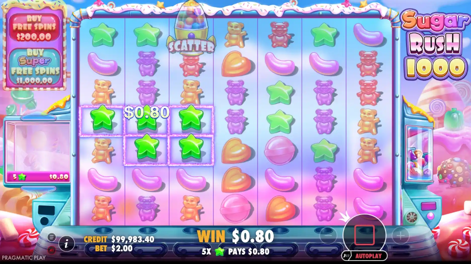 sugar rush 1000 win