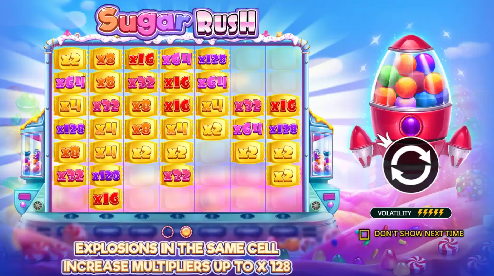 sugar rush main page